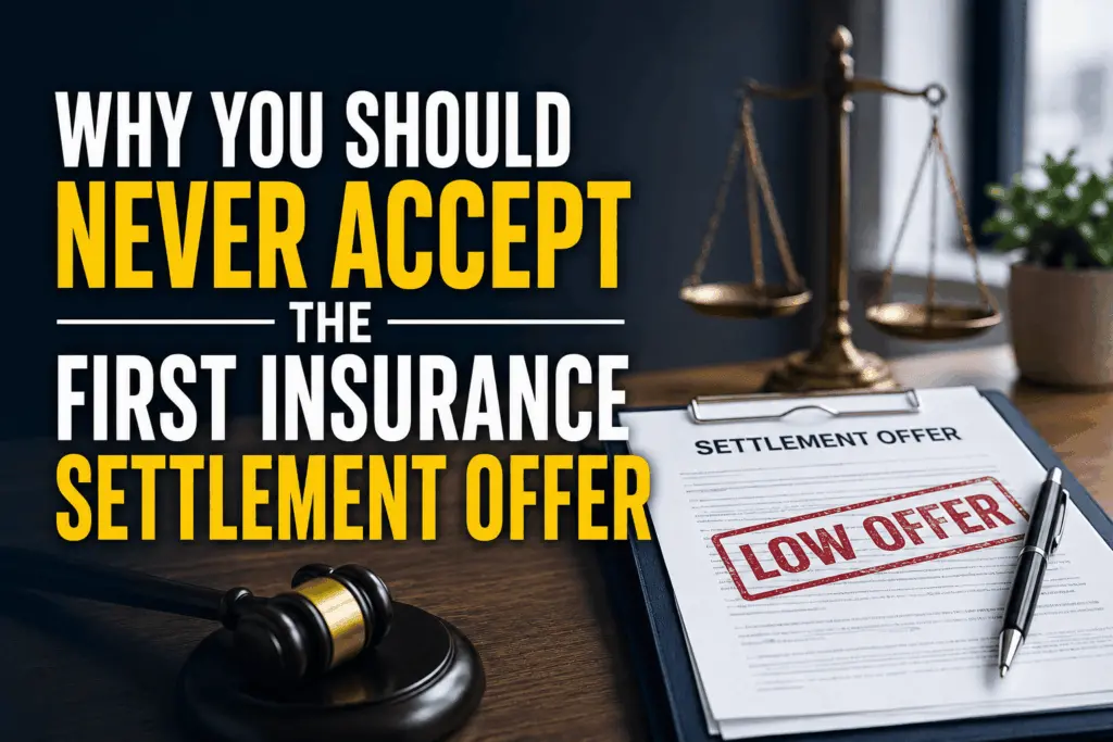 Why You Should Never Accept the First Insurance Settlement Offer